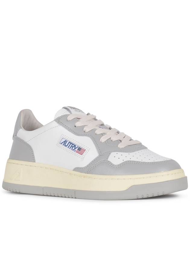 Medalist Leather Low Top Sneakers Grey White - AUTRY - BALAAN 3