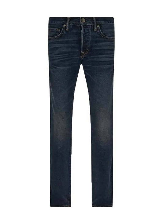 Washed Slim Jeans Dark Blue - TOM FORD - BALAAN 1