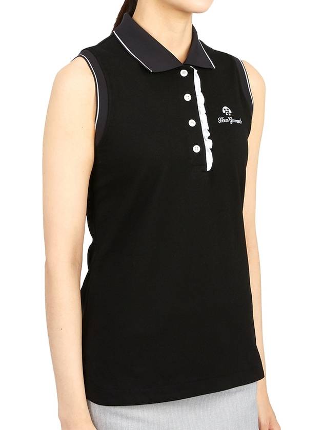 Golf Wear Sleeveless T-Shirt HHW 2A AP53 BLACK - HORN GARMENT - BALAAN 3