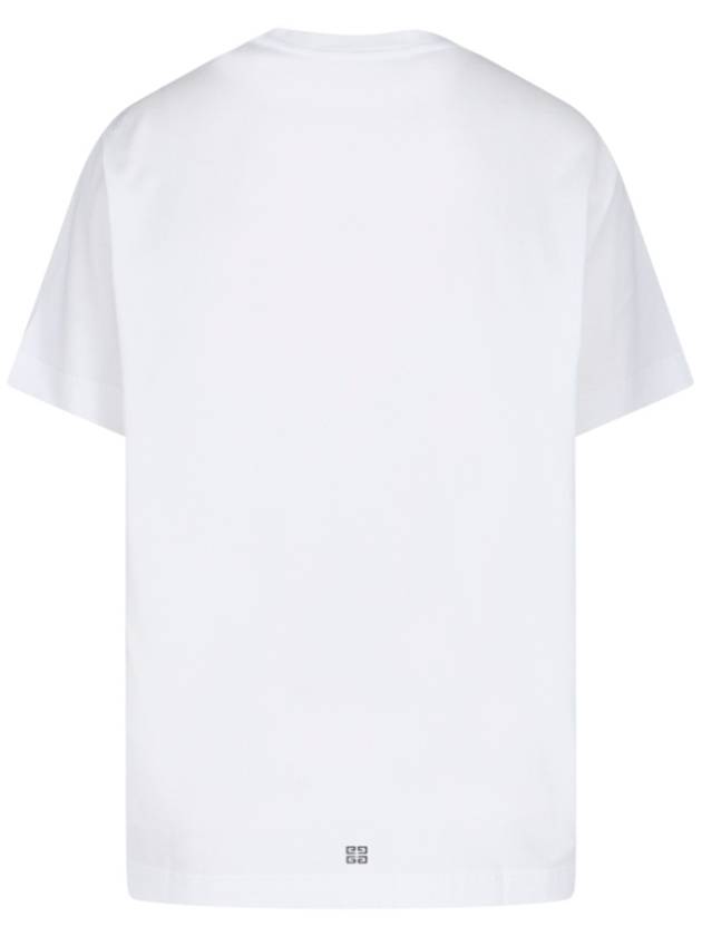 Logo Oversized Fit Cotton Short Sleeve T-Shirt White - GIVENCHY - BALAAN 3