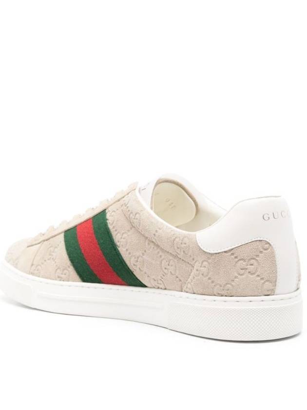 Web Ace GG Supreme Low Top Sneakers Beige Ebony - GUCCI - BALAAN 3