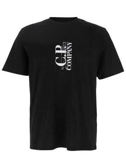 Logo Short Sleeve T-Shirt Black - CP COMPANY - BALAAN 2