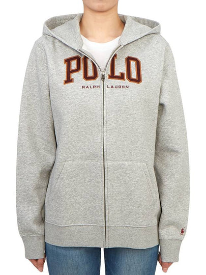 Kids brushed hood zip up 323919514001 GRAY Adults can wear - POLO RALPH LAUREN - BALAAN 2