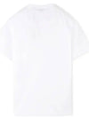 logo print cotton short sleeve t-shirt white - BURBERRY - BALAAN 3