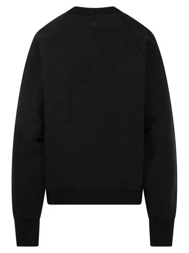 Small Heart Logo Sweatshirt Black - AMI - BALAAN 3