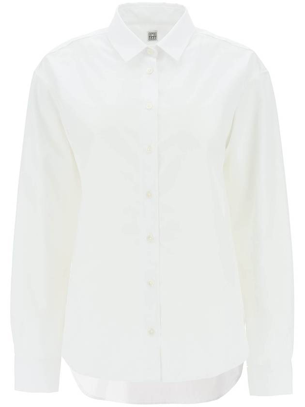 Classic Cotton Long Sleeve Shirt White - TOTEME - BALAAN 2