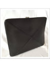 Intrecciato Leather Briefcase Clutch Bag Black - BOTTEGA VENETA - BALAAN.