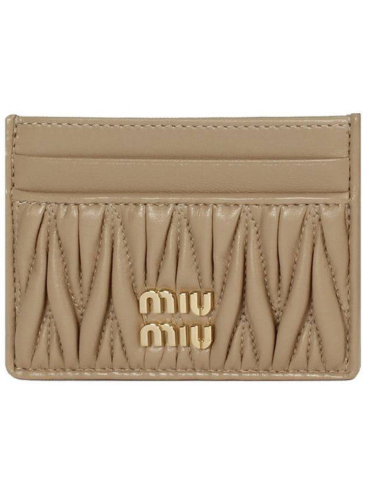 Materasse Nappa Leather Card Wallet Sand Beige - MIU MIU - BALAAN 2