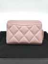 Classic zipper card wallet caviar light pink gold AP0216 - CHANEL - BALAAN 3