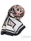 Monogram Stripe Silk Muffler Beige - BURBERRY - BALAAN.