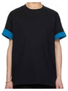 Double Layer Cotton Short Sleeve T-Shirt Black - BOTTEGA VENETA - BALAAN 2