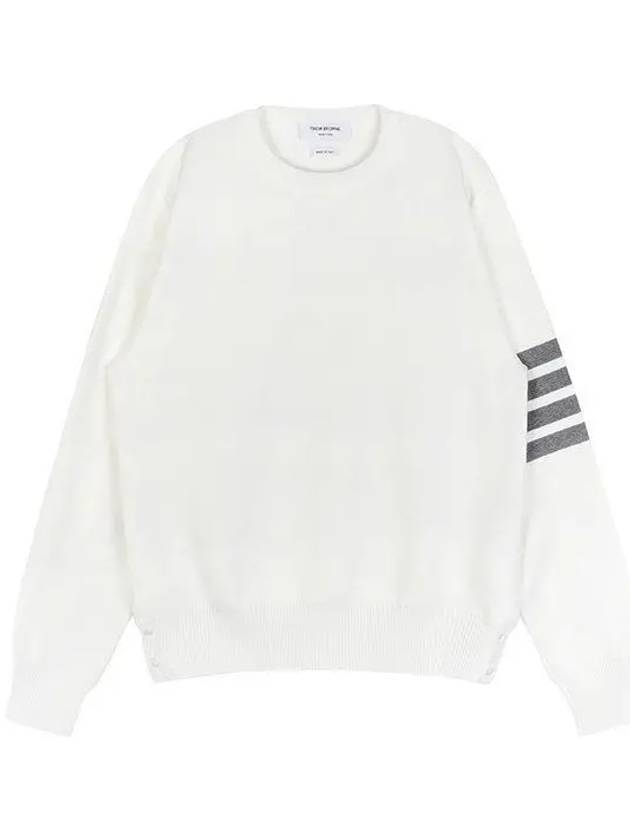 4 Bar Armband Milano Stitch Knit Top White - THOM BROWNE - BALAAN 2