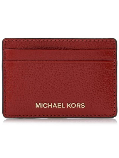 Pebble Leather Card Wallet Red - MICHAEL KORS - BALAAN 2