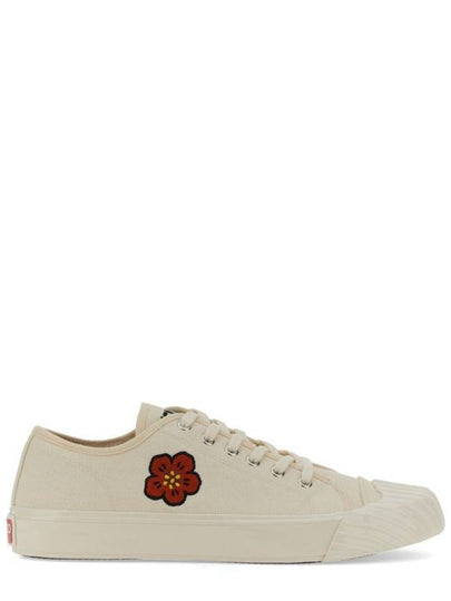 School Flower Low Top Sneakers Cream - KENZO - BALAAN 2