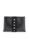 Logo Strap Leather Card Wallet Black - MARNI - BALAAN 1