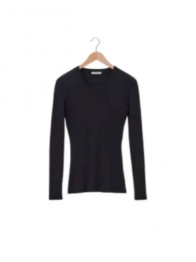 Rib Jersey Long Sleeve T Shirt Squid Ink - LEMAIRE - BALAAN 2