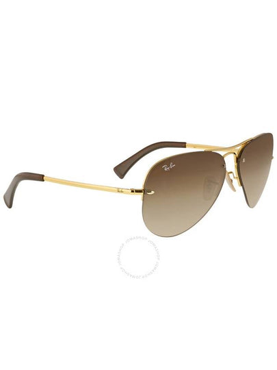 Ray Ban Brown Gradient Aviator Unisex Sunglasses RB3449 001/13 59 - RAY-BAN - BALAAN 2