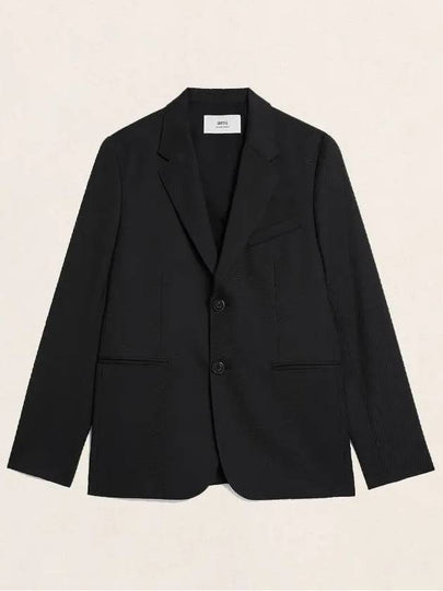 Two Button Blazer Jacket Black - AMI - BALAAN 2