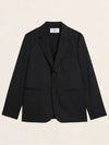 Two Button Blazer Jacket Black - AMI - BALAAN 3