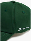 La Casquette Signature Baseball Cap Dark Green - JACQUEMUS - BALAAN 3