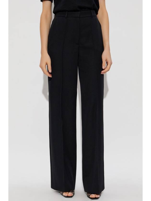 Balmain Woolen Creased Trousers, Women's, Black - BALMAIN - BALAAN 3