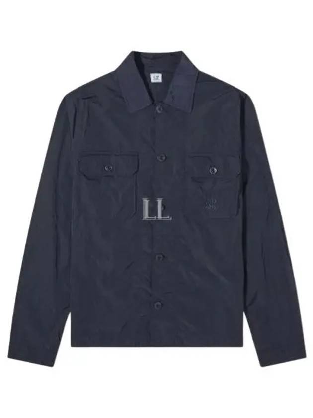 Chrome R Pocket Over Long Sleeve Shirt Navy - CP COMPANY - BALAAN 2