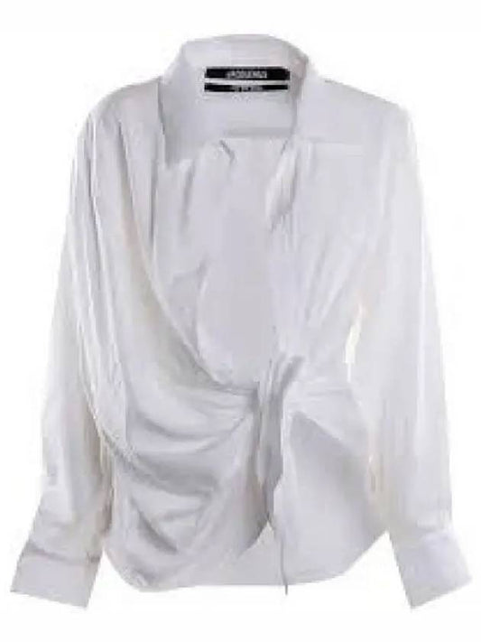 Le Chemise Bahia Tied Sash Shirt White - JACQUEMUS - BALAAN 2