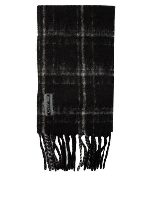 Muffler Scarf A4248EBF BLACK FUZZY ALPACA CHECK - OUR LEGACY - BALAAN 1