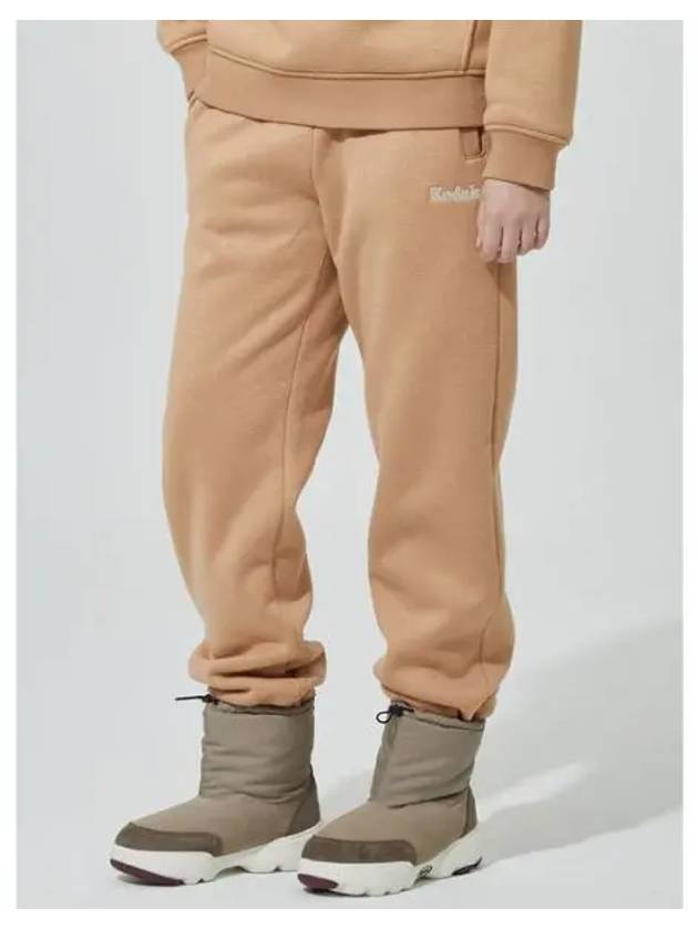 KODAK Apparel Brownie Semi Overfit Light Warm Brushed Jogger Pants BEIGE - KODO - BALAAN 1