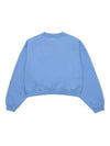 Women's Crop Logo Cotton Sweatshirt Blue - SPORTY & RICH - BALAAN 3