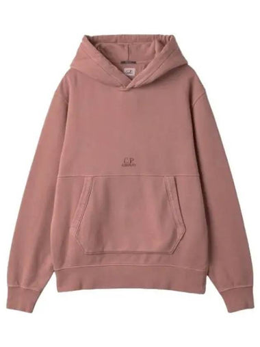 Diagonal Fleece Hoodie Cedar Wood - CP COMPANY - BALAAN 1