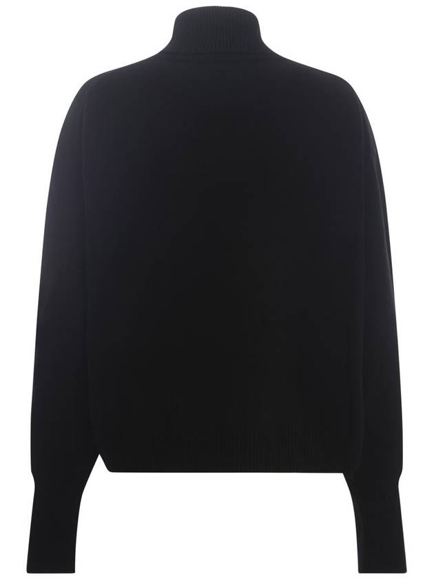 Boke Flower Wool Turtleneck Black - KENZO - BALAAN 4