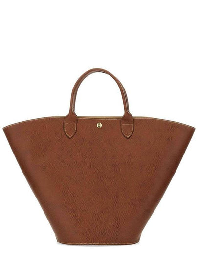 Epure XL Leather Tote Bag Brown - LONGCHAMP - BALAAN 2