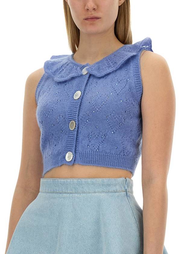 Sweater FABX3652 K42629117 AZURE - ALESSANDRA RICH - BALAAN 4