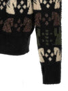 Chess Intarsia Wool Blend Knit Top Black - BURBERRY - BALAAN 5