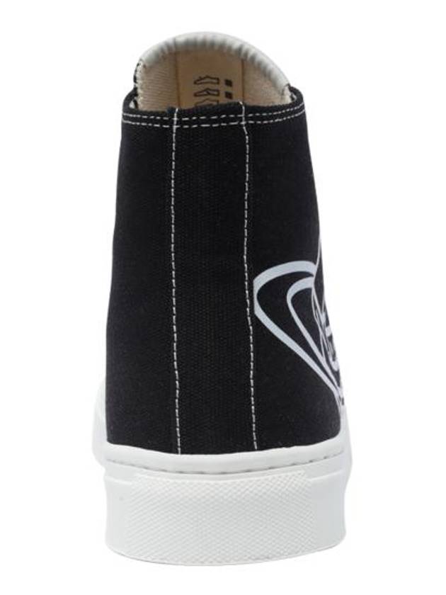 Women's Plimsoll Logo High Top Sneakers Black - VIVIENNE WESTWOOD - BALAAN 5