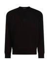 Stretch Fleece Crew Neck Sweatshirt Black - CP COMPANY - BALAAN 2