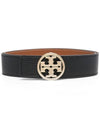 1.5" Miller Reversible Leather Belt Black Classic Cuoio - TORY BURCH - BALAAN 2