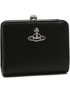 Re-Vegan Silver Logo Half Wallet Black - VIVIENNE WESTWOOD - BALAAN 2