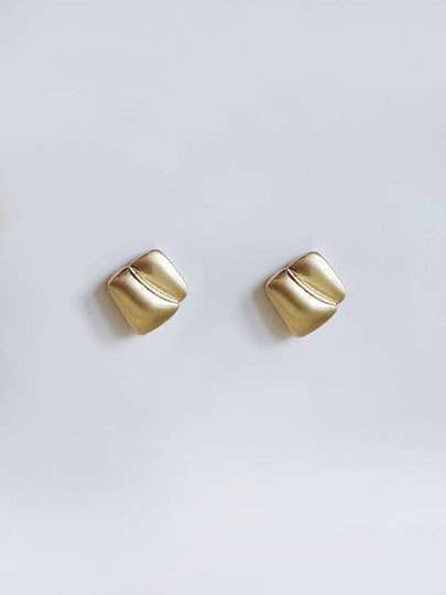 Matte Square Earring Gold - SOSOO - BALAAN 2