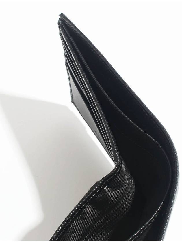 Triangle Logo Saffiano Half Wallet Black - PRADA - BALAAN 6