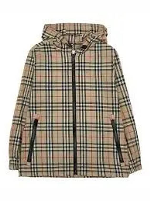 Check Hooded Jacket Archive Beige - BURBERRY - BALAAN 2