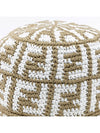 FF Motif Crochet Bucket Hat Beige - FENDI - BALAAN 6