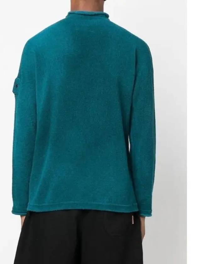 Shadow Project Mock Neck Knit Top Blue - STONE ISLAND - BALAAN 4