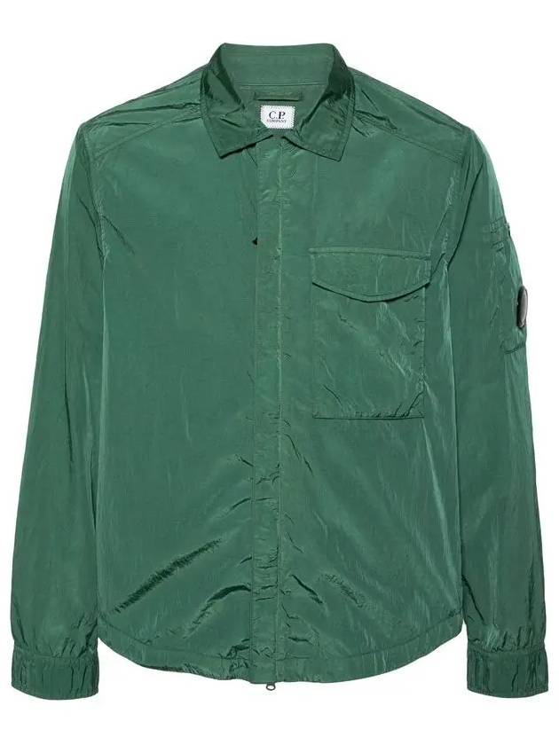 Chrome-R Pocket Over Long Sleeve Shirt Green - CP COMPANY - BALAAN 3