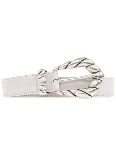 Iro Embella Leather Belt, Women's, White - IRO - BALAAN 1