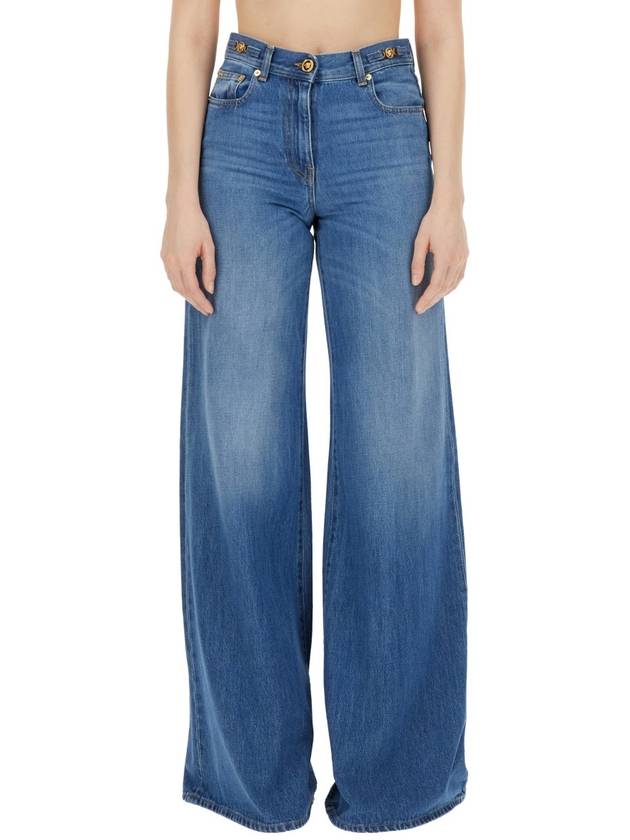 Denim Straight Pants 1014104 1A10023 1D030 MEDIUM BLUE - VERSACE - BALAAN 2