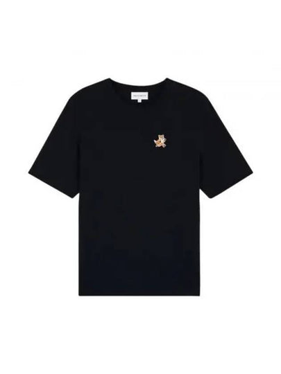 Speedy Fox Patch Comfort Short Sleeve T-Shirt Black - MAISON KITSUNE - BALAAN 2