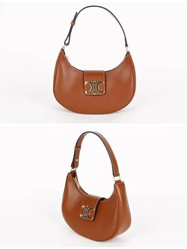 Ava Triomphe Smooth Calfskin Shoulder Bag Tan - CELINE - BALAAN 3