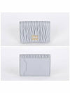 Matelasse Nappa Leather Card Wallet Grey - MIU MIU - BALAAN 3